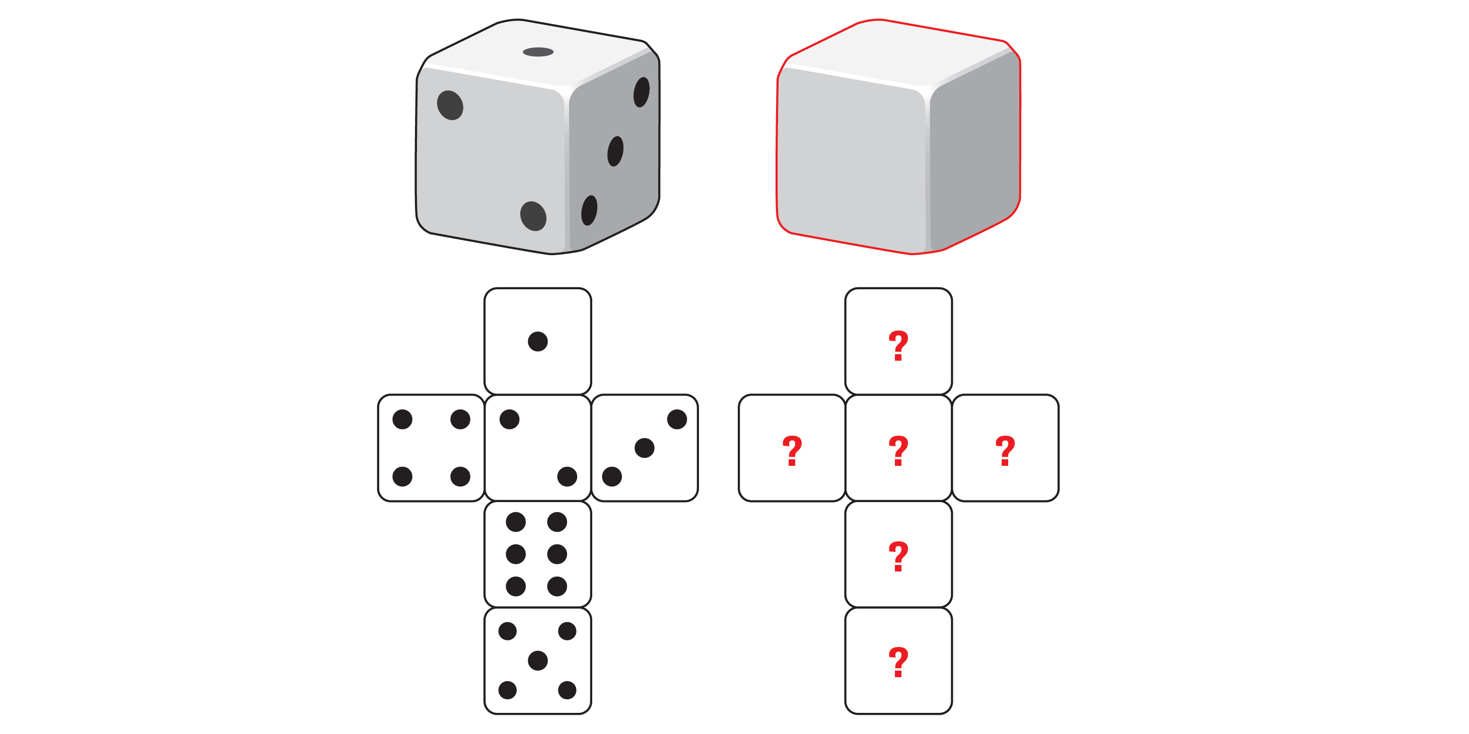 PETROLZ 3枚セット Problems dice SIDE BY SIDE Math Puzzle: Construct the Dice | Scientific American